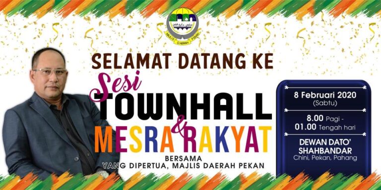 Sesi Townhall & Mesra Rakyat Bersama Yang Dipertua Majlis Daerah Pekan