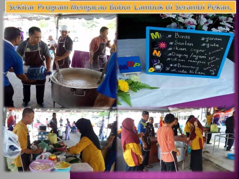 Sekitar Program Mengacau Bubur Lambuk di serambi pekan.