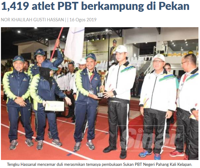 Perasmian Sukan Pihak Berkuasa Tempatan Pahang VIII Pekan 2019