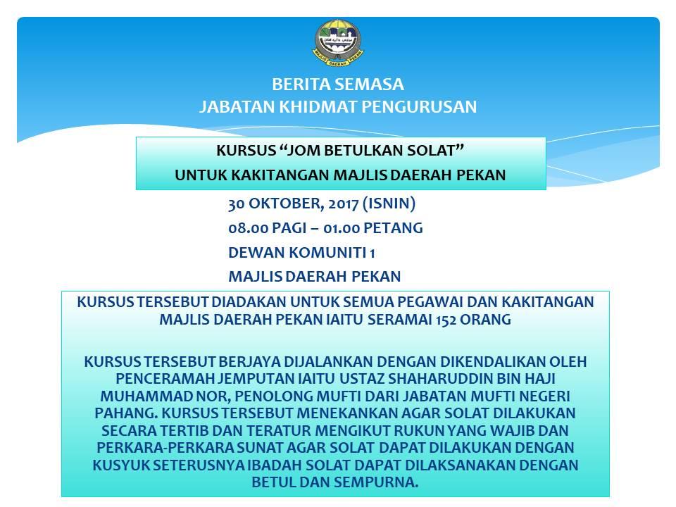 Program Jom Betulkan Solat