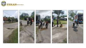 Kerja-kerja Membaikpulih Jalan Di Taman Sepekan Jaya