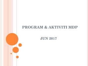 Program & Aktiviti MDP Sepanjang Jun 2017