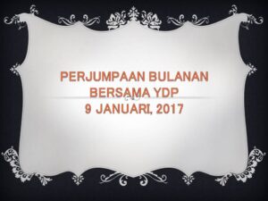 Program & Aktiviti MDP Sepanjang Januari 2017