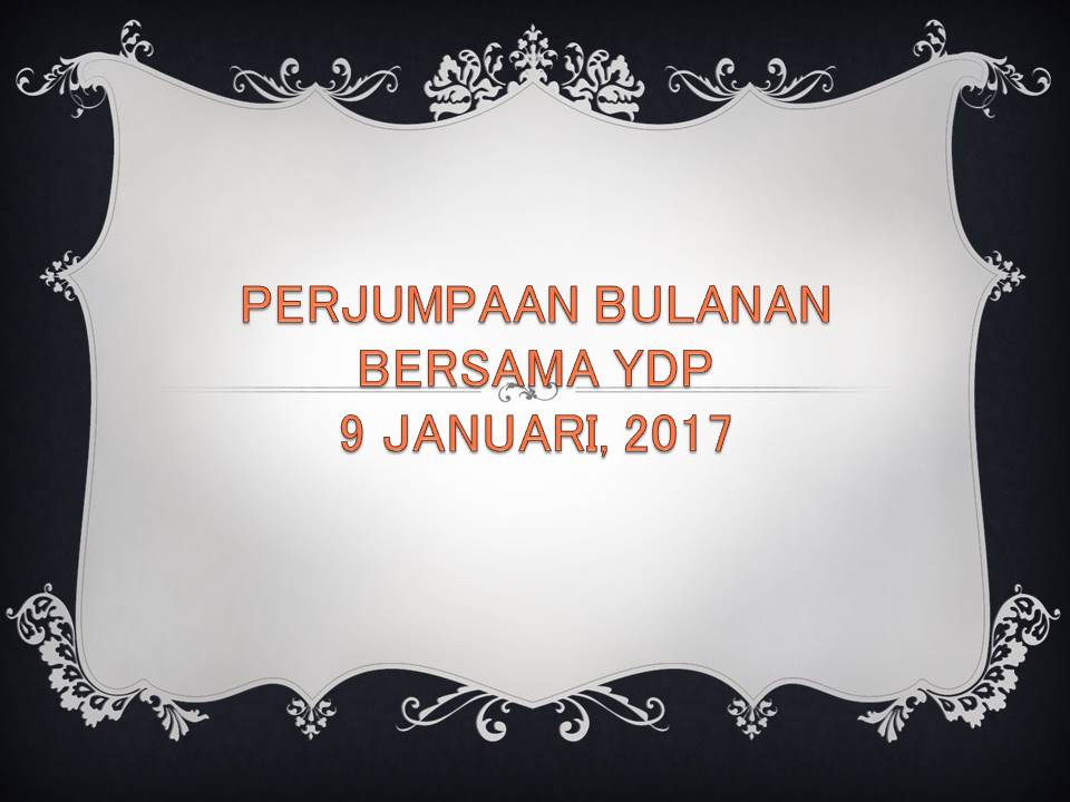 Program & Aktiviti MDP Sepanjang Januari 2017