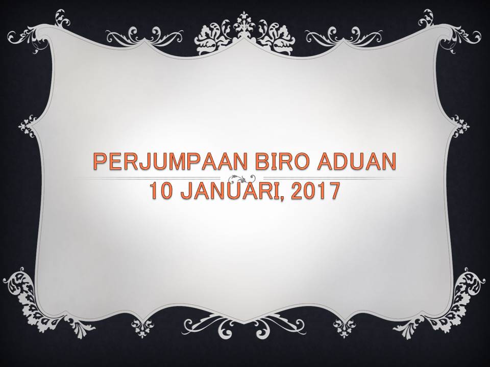 Program & Aktiviti MDP Sepanjang Januari 2017